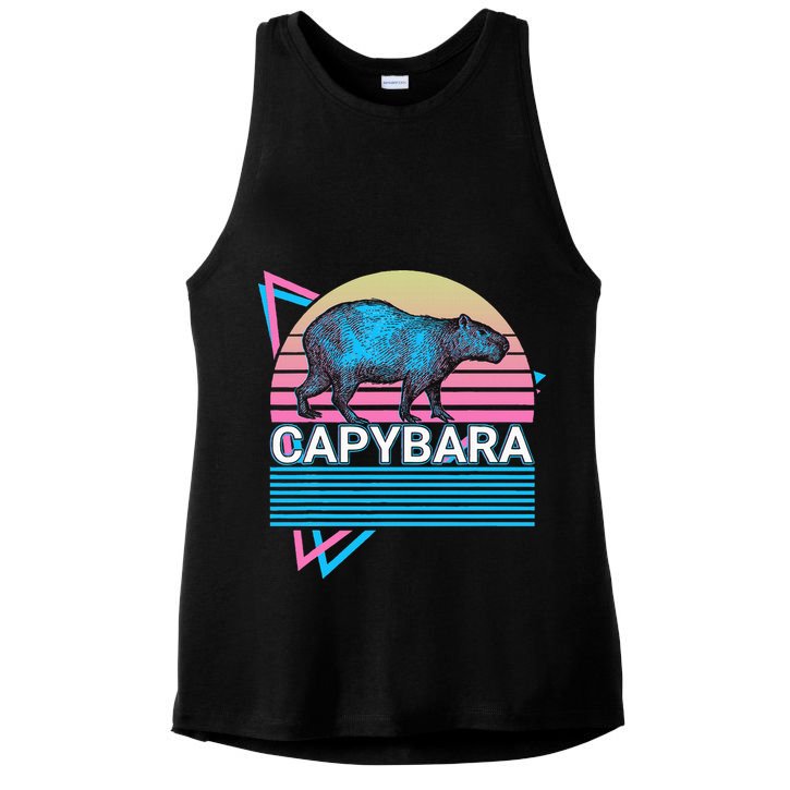 Capybara Retro Ladies PosiCharge Tri-Blend Wicking Tank