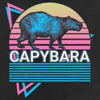 Capybara Retro Garment-Dyed Fleece Hoodie