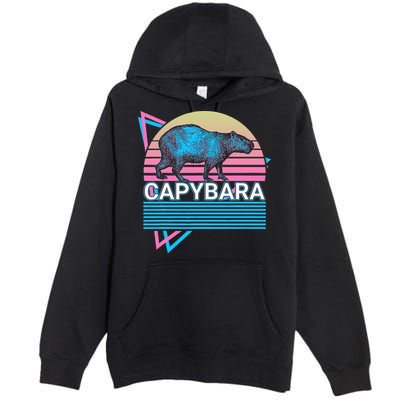 Capybara Retro Premium Pullover Hoodie