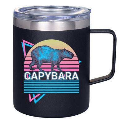 Capybara Retro 12oz Stainless Steel Coffee Mug