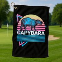 Capybara Retro Golf Towel