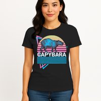 Capybara Retro Womens T-Shirt