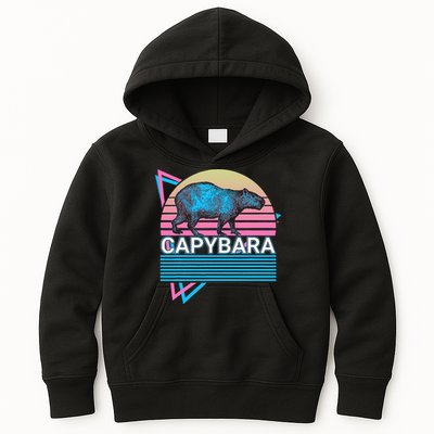 Capybara Retro Kids Hoodie