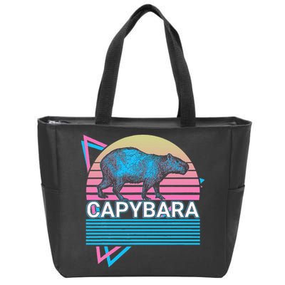 Capybara Retro Zip Tote Bag