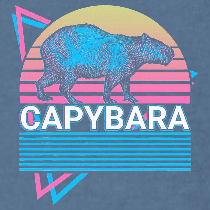 Capybara Retro Garment-Dyed Sweatshirt