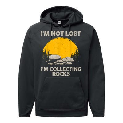 Cool Rock Collecting For Men Women Geologist Rock Hounds Performance Fleece Hoodie