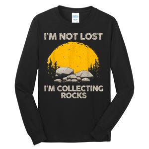 Cool Rock Collecting For Men Women Geologist Rock Hounds Tall Long Sleeve T-Shirt