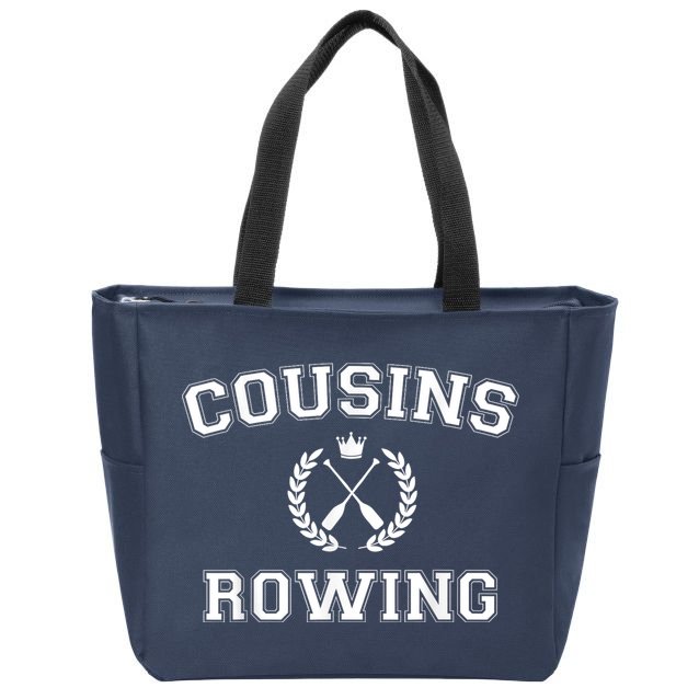 Cousins Rowing Cousins Beach Zip Tote Bag