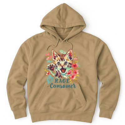 Cat Rage Consumes Me Humor Meme .Png Hoodie