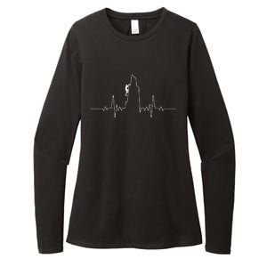 Cool Rock Climbing For Men Women Mountain Rock Climbers EKG Womens CVC Long Sleeve Shirt