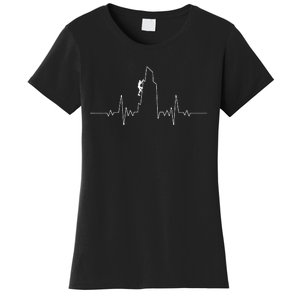 Cool Rock Climbing For Men Women Mountain Rock Climbers EKG Women's T-Shirt