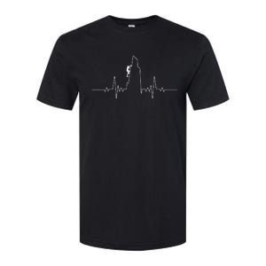 Cool Rock Climbing For Men Women Mountain Rock Climbers EKG Softstyle CVC T-Shirt