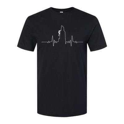 Cool Rock Climbing For Men Women Mountain Rock Climbers EKG Softstyle CVC T-Shirt