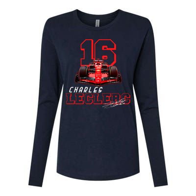 Cool Racing Charles Leclerc Signature Womens Cotton Relaxed Long Sleeve T-Shirt