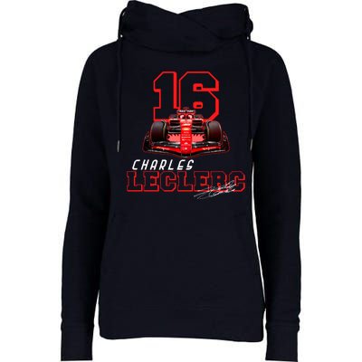 Cool Racing Charles Leclerc Signature Womens Funnel Neck Pullover Hood