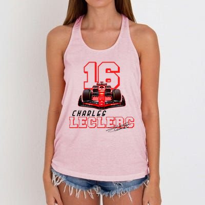 Cool Racing Charles Leclerc Signature Women's Knotted Racerback Tank