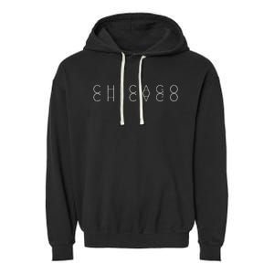 Chicago Reflections Chicagoan Word Art Souvenir Garment-Dyed Fleece Hoodie