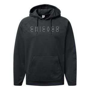 Chicago Reflections Chicagoan Word Art Souvenir Performance Fleece Hoodie