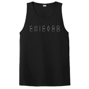 Chicago Reflections Chicagoan Word Art Souvenir PosiCharge Competitor Tank