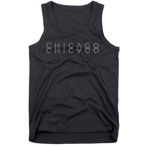 Chicago Reflections Chicagoan Word Art Souvenir Tank Top