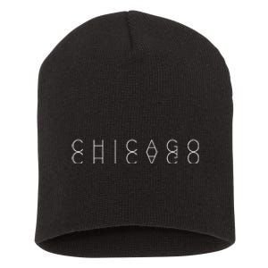 Chicago Reflections Chicagoan Word Art Souvenir Short Acrylic Beanie