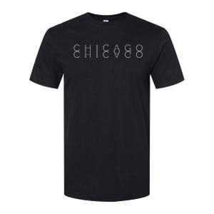 Chicago Reflections Chicagoan Word Art Souvenir Softstyle CVC T-Shirt