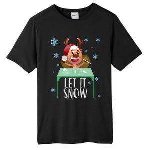 Christmas Reindeer Cocaine Santa Sweater Let It Snow Gift Tall Fusion ChromaSoft Performance T-Shirt