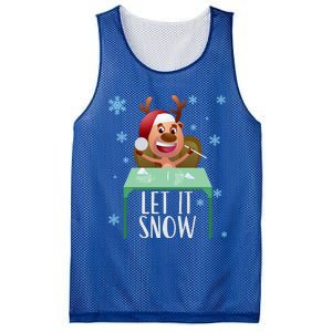 Christmas Reindeer Cocaine Santa Sweater Let It Snow Gift Mesh Reversible Basketball Jersey Tank