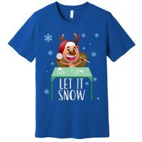 Christmas Reindeer Cocaine Santa Sweater Let It Snow Gift Premium T-Shirt