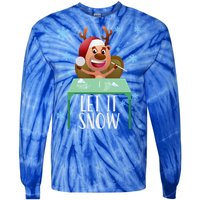 Christmas Reindeer Cocaine Santa Sweater Let It Snow Gift Tie-Dye Long Sleeve Shirt