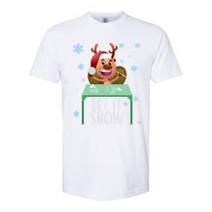 Christmas Reindeer Cocaine Santa Sweater Let It Snow Gift Softstyle CVC T-Shirt