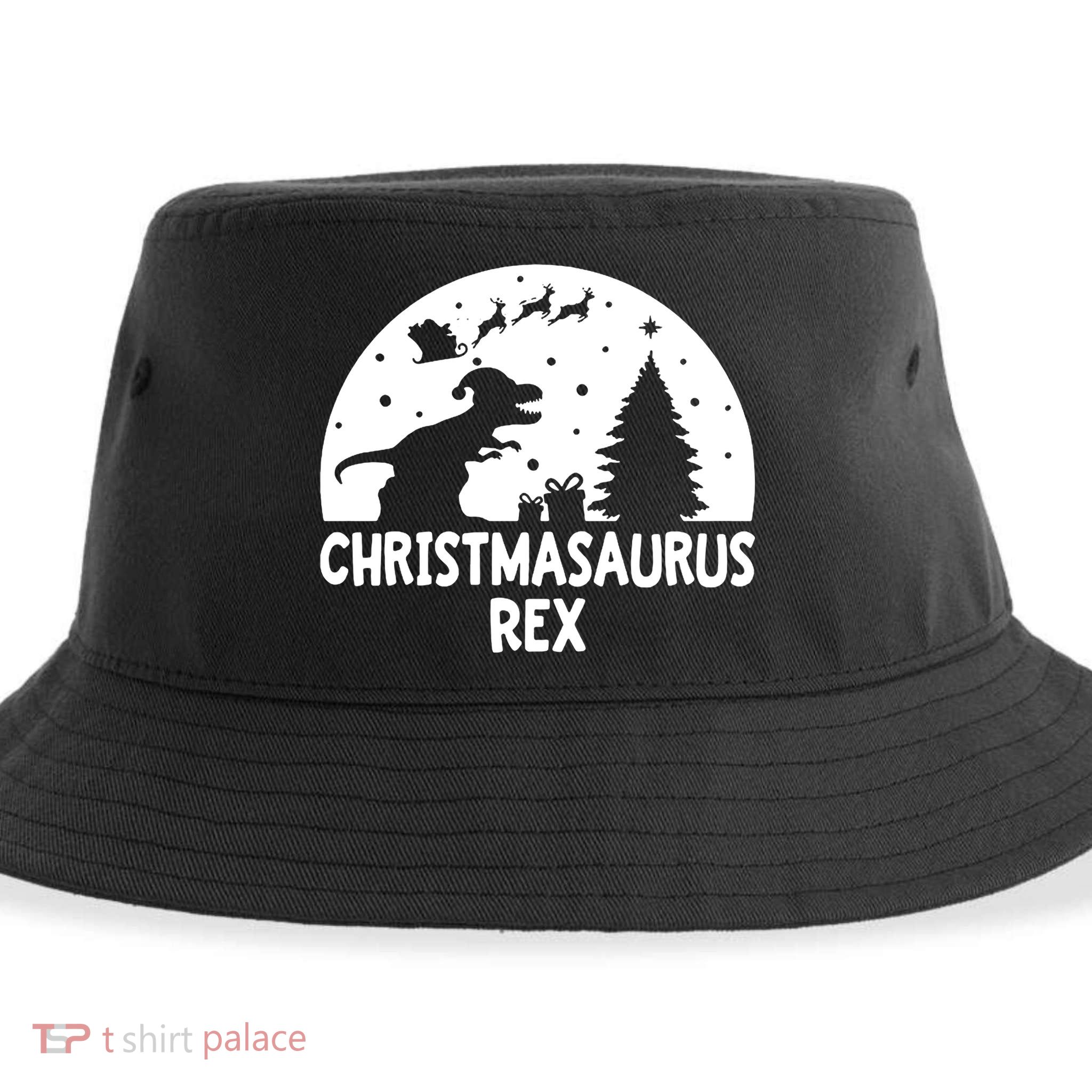 Christmasaurus Rex Sustainable Bucket Hat