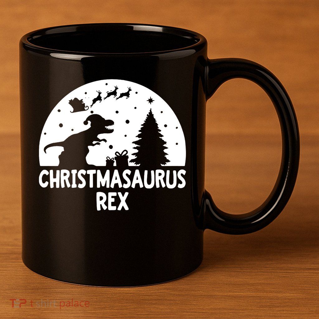 Christmasaurus Rex 11oz C Handle Ceramic Mug