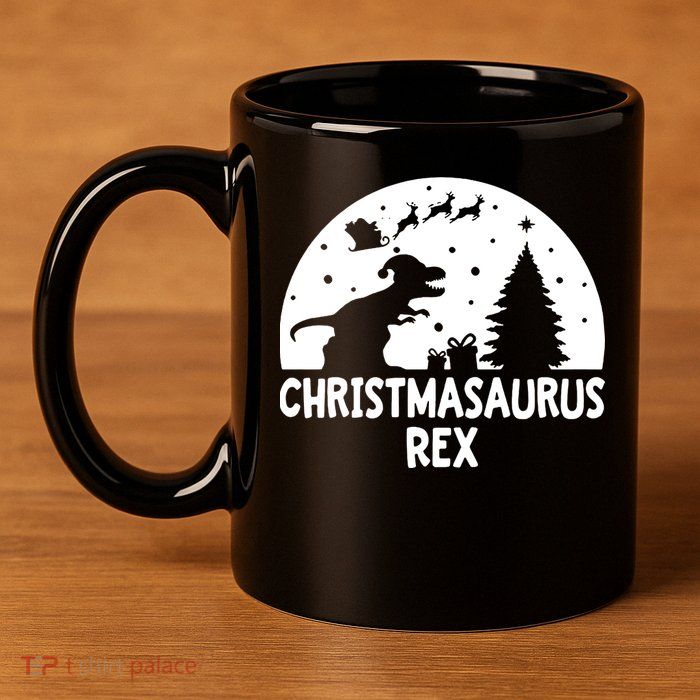 Christmasaurus Rex 11oz C Handle Ceramic Mug