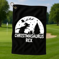 Christmasaurus Rex Golf Towel