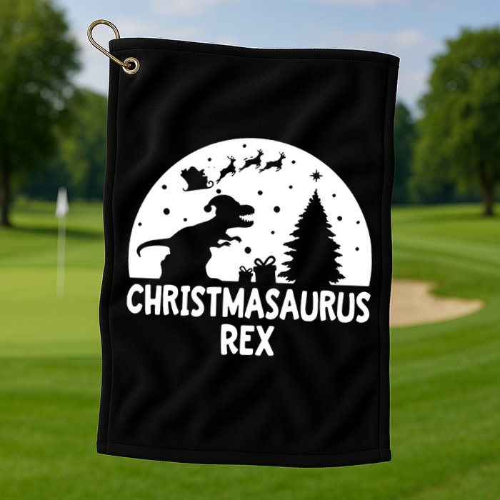 Christmasaurus Rex Golf Towel