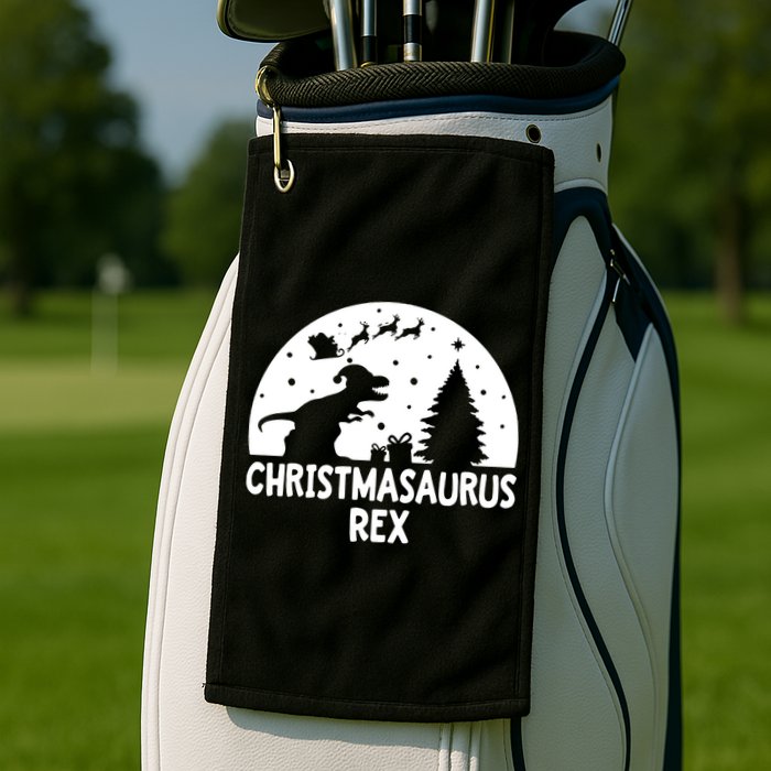 Christmasaurus Rex Golf Towel