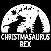 Christmasaurus Rex Cropped Pullover Crew
