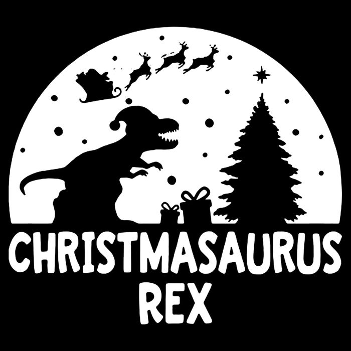 Christmasaurus Rex Cropped Pullover Crew