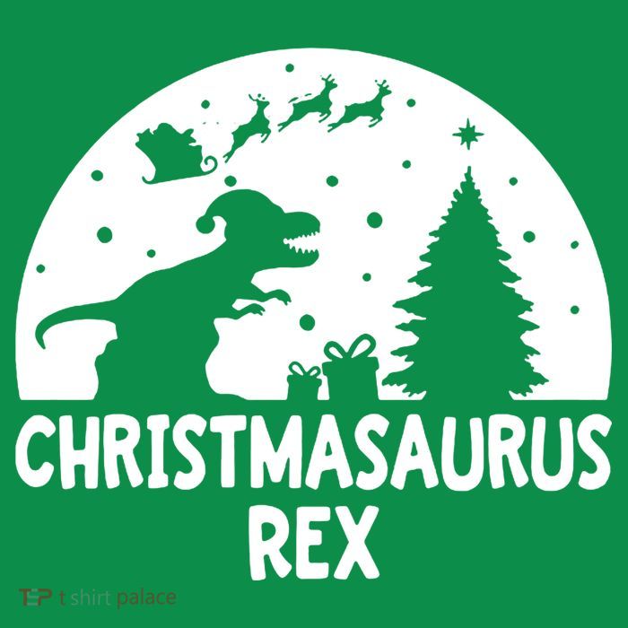 Christmasaurus Rex Button