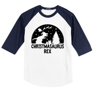 Christmasaurus Rex Baseball Sleeve Shirt