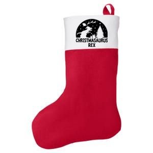 Christmasaurus Rex Felt Holiday Christmas Stocking