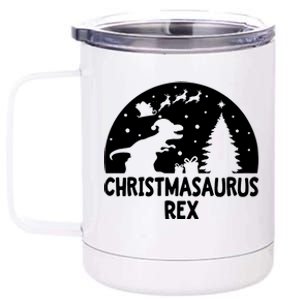 Christmasaurus Rex 12 oz Stainless Steel Tumbler Cup