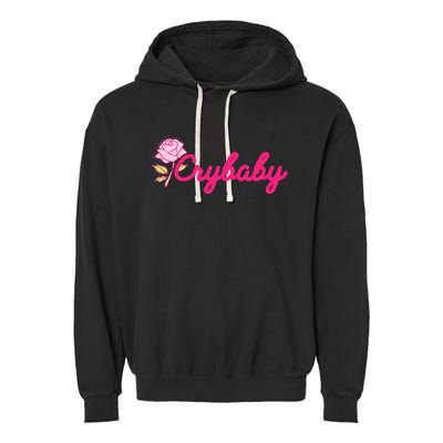 Crybaby Rose Cry Baby Kawaii Hipster Soft Girl Slogan Garment-Dyed Fleece Hoodie