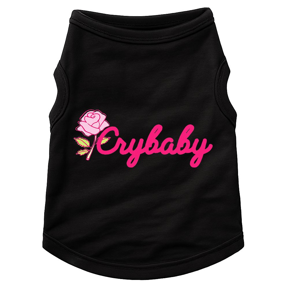 Crybaby Rose Cry Baby Kawaii Hipster Soft Girl Slogan Doggie Tank