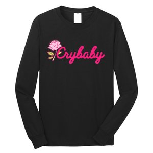 Crybaby Rose Cry Baby Kawaii Hipster Soft Girl Slogan Long Sleeve Shirt