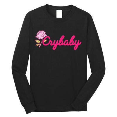 Crybaby Rose Cry Baby Kawaii Hipster Soft Girl Slogan Long Sleeve Shirt