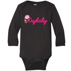 Crybaby Rose Cry Baby Kawaii Hipster Soft Girl Slogan Baby Long Sleeve Bodysuit