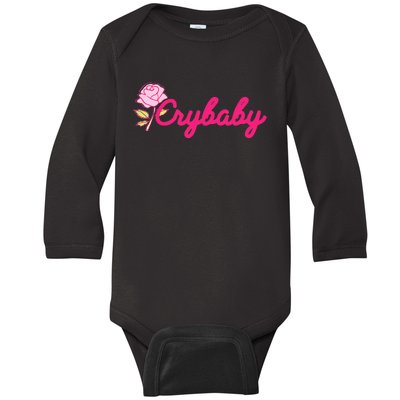 Crybaby Rose Cry Baby Kawaii Hipster Soft Girl Slogan Baby Long Sleeve Bodysuit