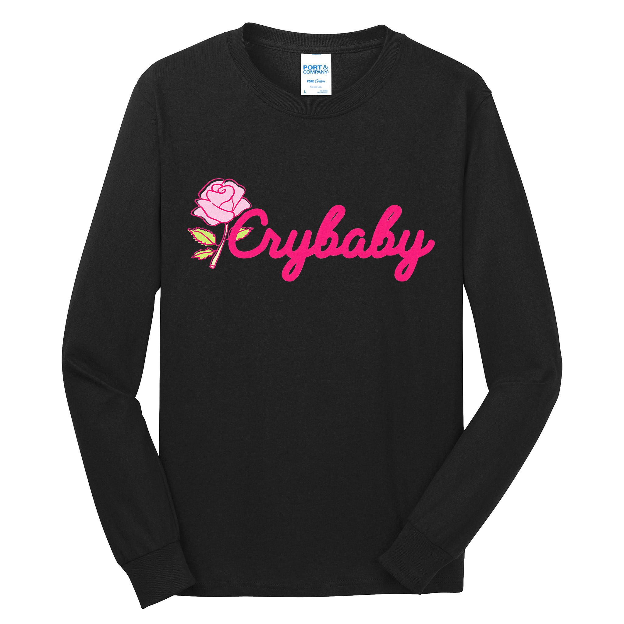 Crybaby Rose Cry Baby Kawaii Hipster Soft Girl Slogan Tall Long Sleeve T-Shirt
